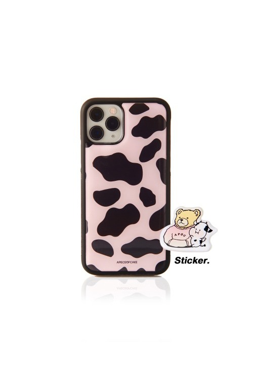Cow Pattern Phone Case_Pink